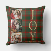 3 Photo Buffalo Plaid Christmas  クッション (裏面)