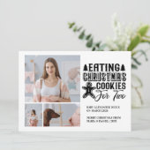 3 Photo Christmas Cookies for 2 Pregnancy シーズンカード (スタンド正面)