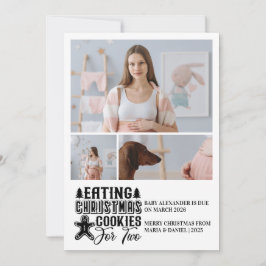 3 Photo Christmas Cookies for 2 Pregnancy シーズンカード