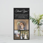3-Photo CollageカスタムThank You's 結婚 Photo シーズンカード (スタンド正面)