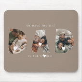 3 photo collageパパ マウスパッド (正面)