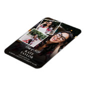 3 Photo Collage モダン Gradation Announcement Mag マグネット (左側)