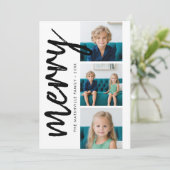 3 Photo Collage Beミニマルメリー白黒 シーズンカード (スタンド正面)