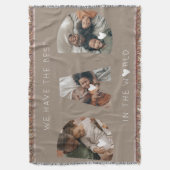 3 photo collage dad スローブランケット (正面縦)