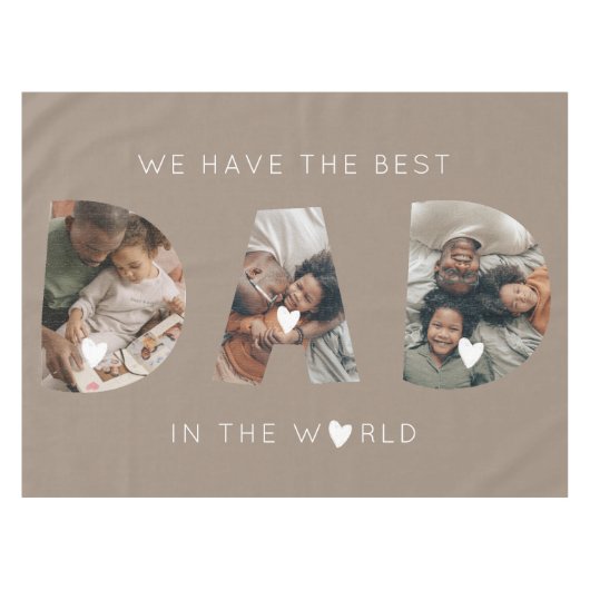 3 photo collage dad テーブルクロス (正面(横))