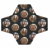 3 Photo Collage Half Brick Pattern – 黒い円 サッカーボール (フラット)