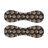 3 Photo Collage Half Brick Pattern – 黒い円 野球ボール (パネル)