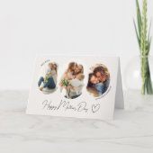 3 Photo Collage Happy Mother’s Day サンキューカード (正面)