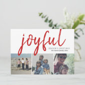 3 Photo Collage - Joyful Season's Greetings Berry シーズンカード (スタンド正面)
