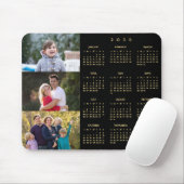 3 Photo Collage Personalized Family 2026 Calendar マウスパッド (マウス)