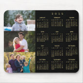 3 Photo Collage Personalized Family 2026 Calendar マウスパッド (正面)