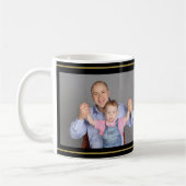 3 Photo Collage  Step 最高の Mever Black And金ゴールド コーヒーマグカップ (左)