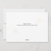 3 Photo Elegant Script Modern Happy New Year シーズンカード (裏面)