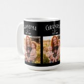 3 Photo Grandma Est Year Custom Name Number Grands コーヒーマグカップ (正面左)