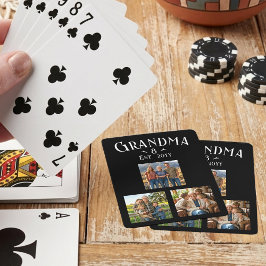 3 Photo Grandma Est Year Custom Name Number Grands トランプ