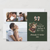 3 Photo Highland Cow Merry Christmas Mrs and Mr シーズンカード (正面)