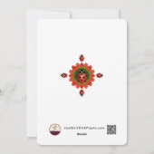 3 Photo Holiday Red + Green Ladybug Christmas Card シーズンカード (裏面)