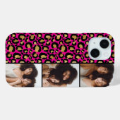 3 Photo Hot Pink And Gold Leopard Print Case-Mate iPhoneケース (裏面 (横))