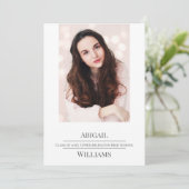 3-Photo Minimalist Graduation  Announcement 招待状 (スタンド正面)