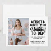 3 Photo Mommy to be Christmas Pregnancy  シーズンカード (正面/裏面)