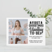 3 Photo Mommy to be Christmas Pregnancy  シーズンカード (スタンド正面)