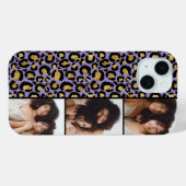 3 Photo Purple And Gold Leopard Print Case-Mate iPhoneケース (裏面 (横))