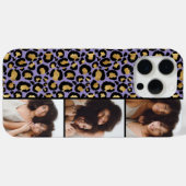 3 Photo Purple And Gold Leopard Print Case-Mate iPhoneケース (裏面 (横))