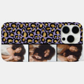 3 Photo Purple And Gold Leopard Print Case-Mate iPhoneケース (裏面 (横))