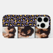 3 Photo Purple And Gold Leopard Print Case-Mate iPhoneケース (裏面 (横))