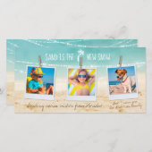 3-Photo Sand is the New Snow Tropical Holiday Card (正面/裏面)