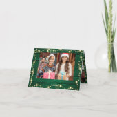 3 PHOTO Sparkleクリスマスライトの挨拶素朴 シーズンカード (裏面)