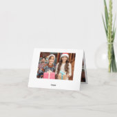 3 PHOTO Sparkleクリスマスライトの挨拶素朴 シーズンカード (裏面)