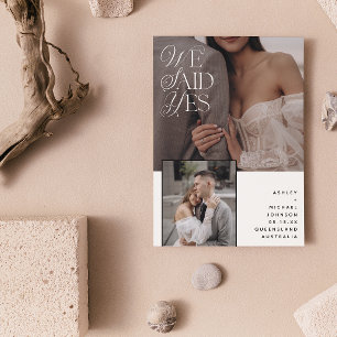 3 Photo We言ったYesホワイトオーバーレイ披露宴のみ 招待状