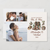 3 Photo Western First Christmas As Mrs and Mr シーズンカード (正面)
