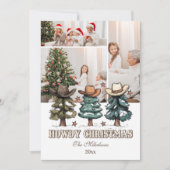 3 photo Western Howdy Christmas シーズンカード (正面)
