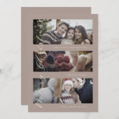 3 Photos Collage Golden Effect Christmas Photo シーズンカード (正面/裏面)