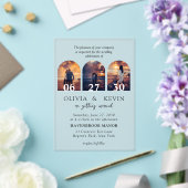 3 Photos Elegant Classic Wedding アクリル招待状 (インサイチュ (ウェディング))