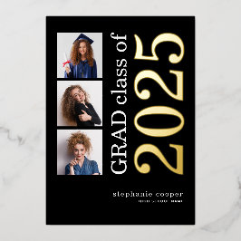 3 Photos Grad 2025金実在箔発表 箔招待状