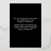 3 Photos Grad 2025金実在箔発表 箔招待状 (裏面)