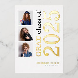 3 Photos Grad 2025金実在箔発表 箔招待状