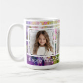 3 Photos, Long Message, Meadow Flowers Modern P31 コーヒーマグカップ (左)