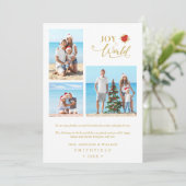 3 Photos Poinsettias Whimsical Joy to the World (スタンド正面)