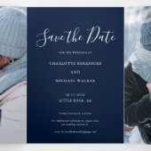 3 Photos Script Wedding Save the Date 三つ折り案内状 (内部中)