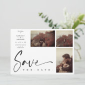 3 Photos White Chic Trendy Collage Wedding Covid19 (スタンド正面)