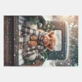 3 Piece Wrapping Paper Decoupage Highland Cow ラッピングペーパーシート (正面3)