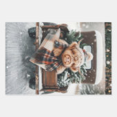 3 Piece Wrapping Paper Decoupage Highland Cow ラッピングペーパーシート (正面)