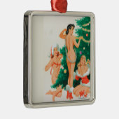 3 Pin Up Girlsでクリスマスツリーを飾る メタルオーナメント (右)