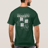3 QRs - "HONESTY - FLOWERS" - What I Expect Tシャツ (裏面)