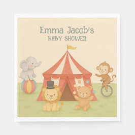 3 Ring Circus Baby Shower スタンダードランチョンナプキン