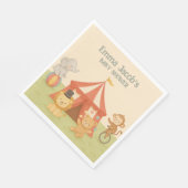 3 Ring Circus Baby Shower スタンダードランチョンナプキン (角)